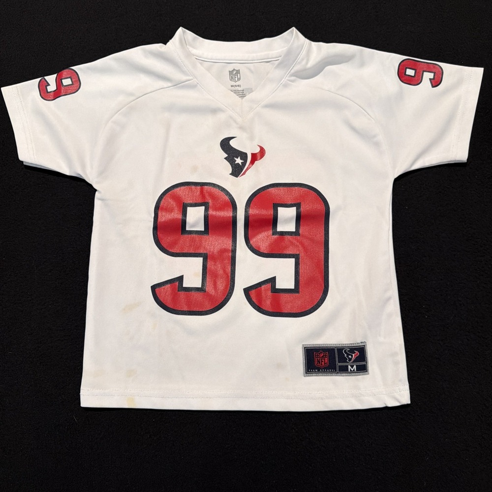 Houston Texans White JJ WATT #99 Jersey Kids Medium 5-6
